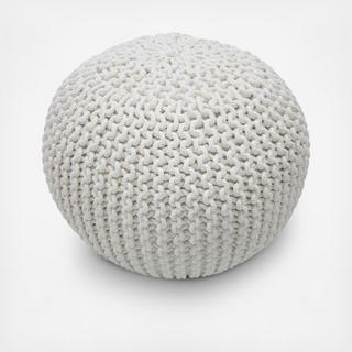 Knitted Round Pouf