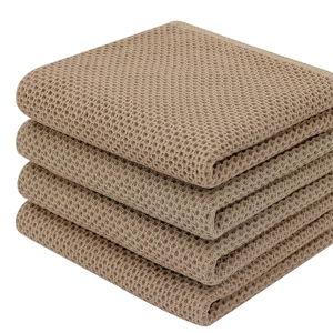 Tan Kitchen Drying Towels - 4 Pack