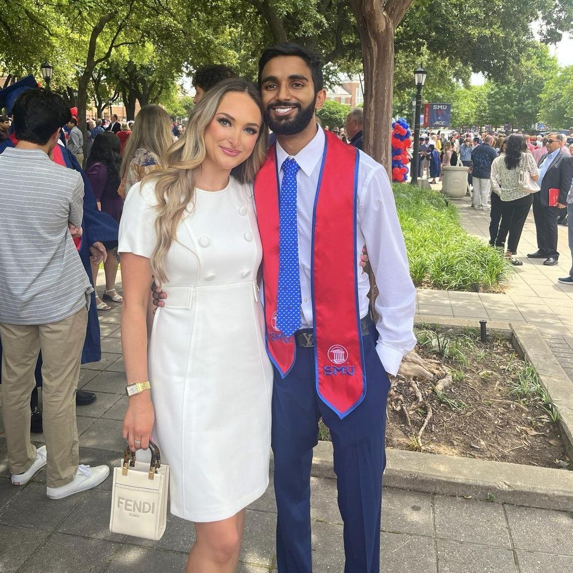 In May of 2024, Abhilash graduated from Southern Methodist University. Maryn was so proud of everything he accomplished!