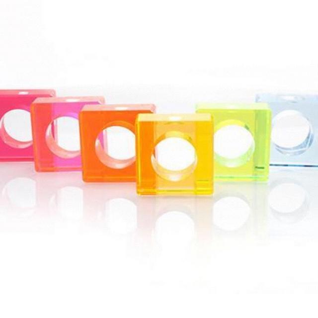 Dining Rings Set in Multi-Neon