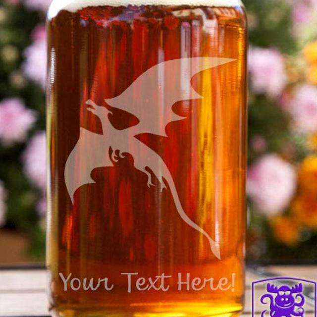 Dragon 2 Customizable Etched Beer Can...