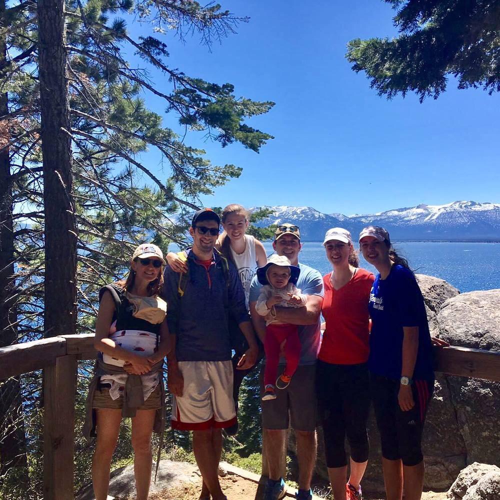 A squad hiking the Rubicon Trail in Tahoe!