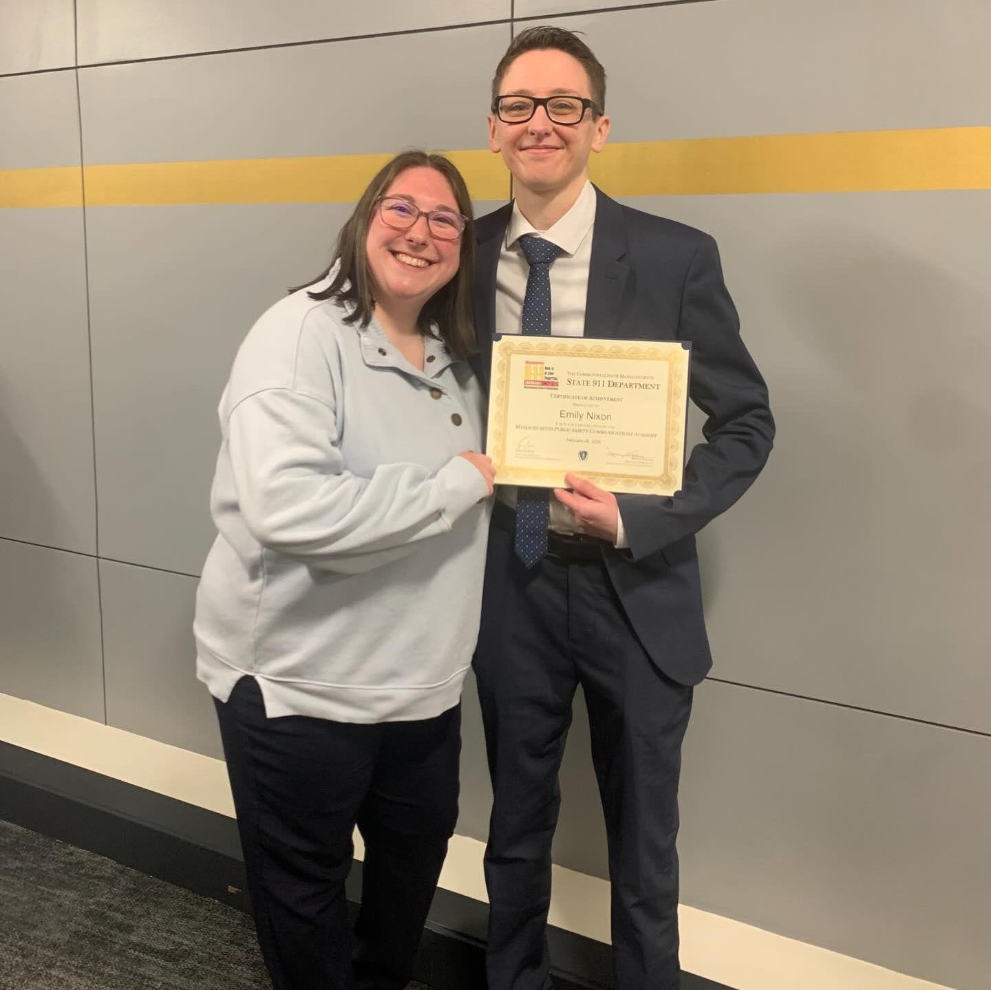 Emily after graduating the Dispatch Academy in February!