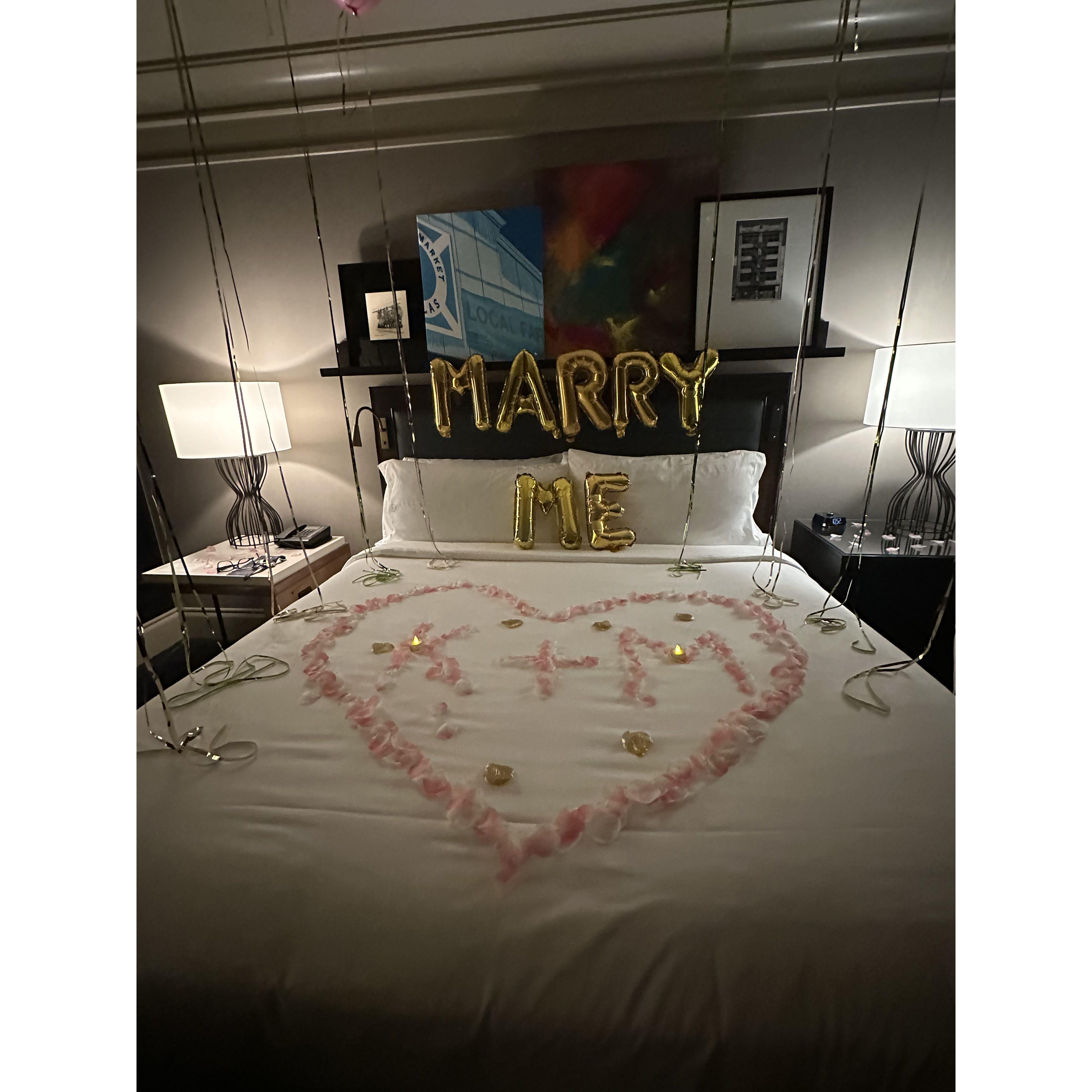 September 25th - Melanie's Birthday - day of the most epic proposal in Dallas, TX