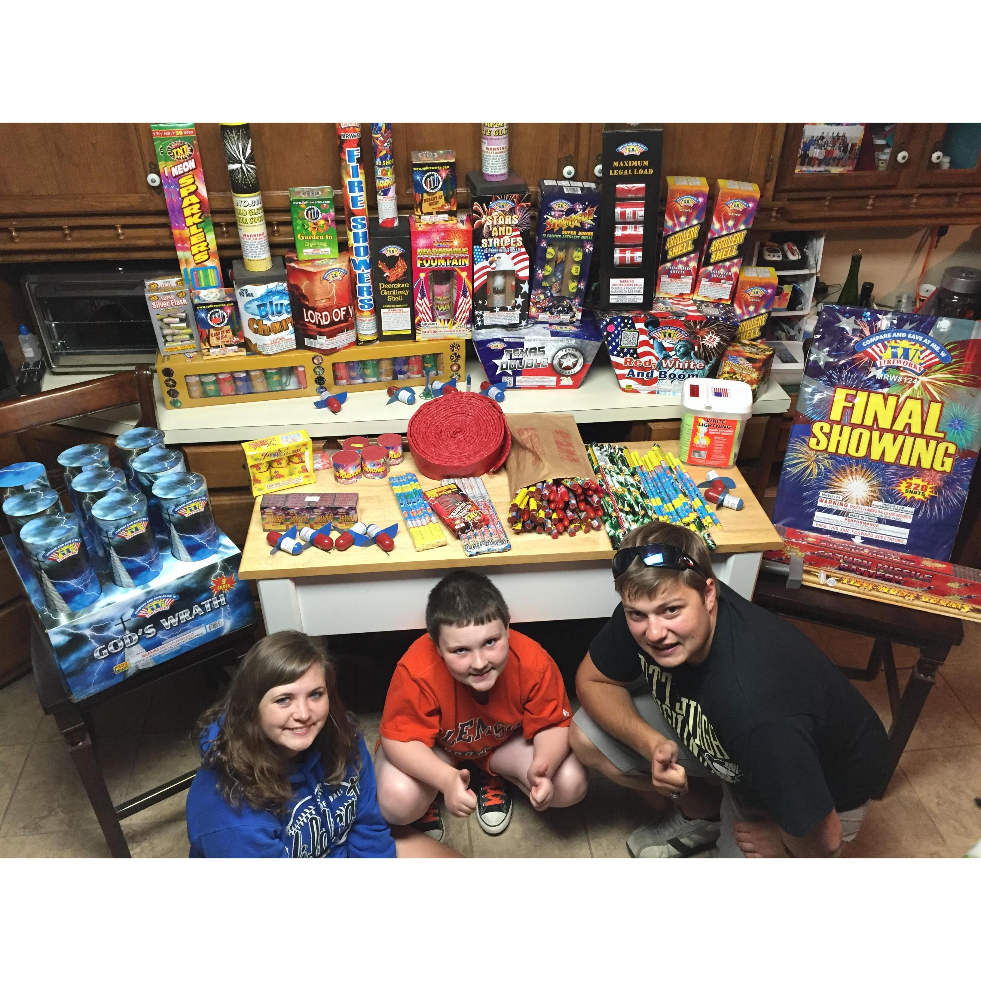 Fireworks we shot off! Can you say jackpot!