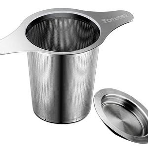 IPOW - Yoassi Extra Fine FDA Approved 8/18 Stainless Steel Tea Infuser Mesh Strainer with Large Capacity & Perfect Size Double Handles for Hanging on Teapots, Mugs, Cups to steep Loose Leaf Tea and Coffee