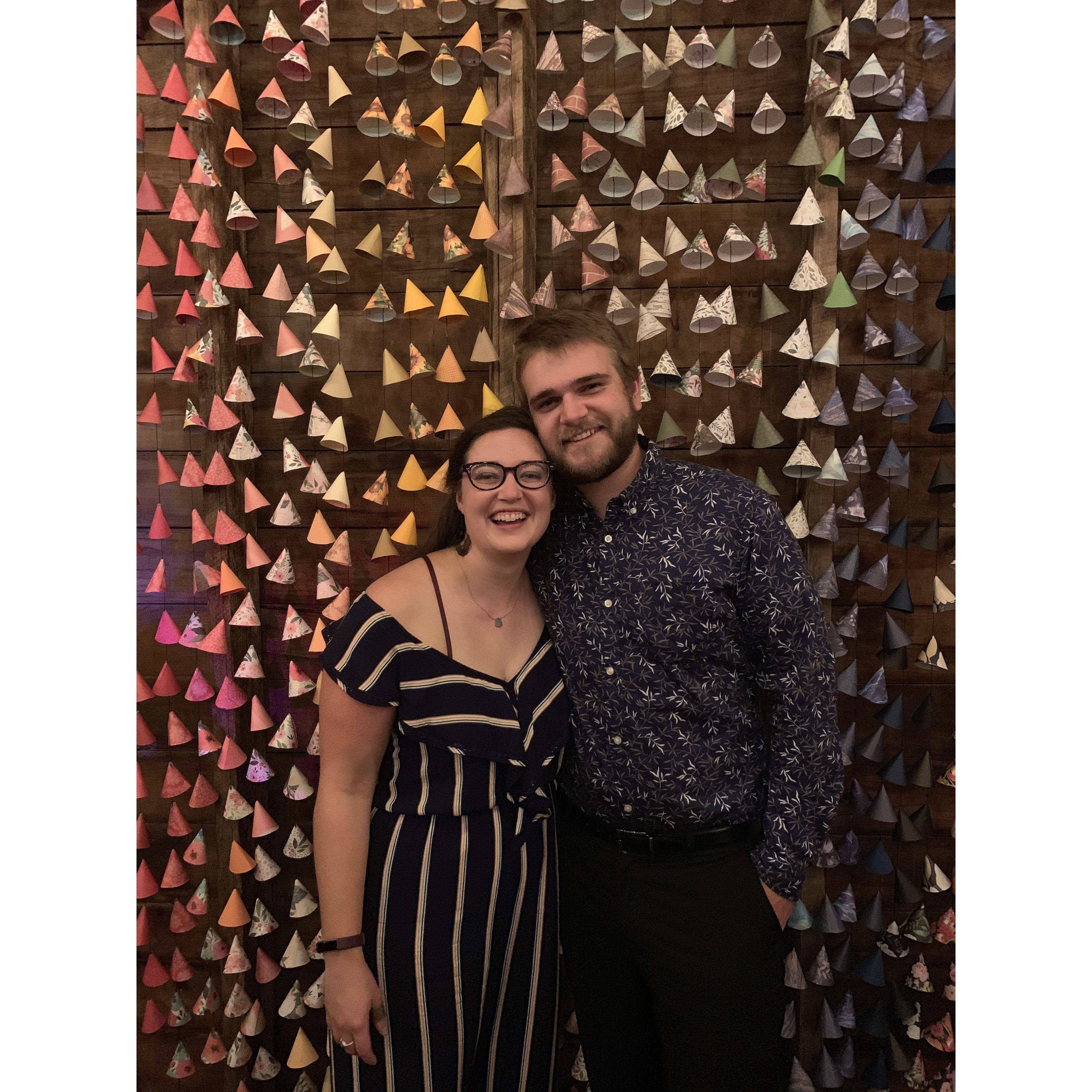 Our friends' wedding in Michigan in 2019.