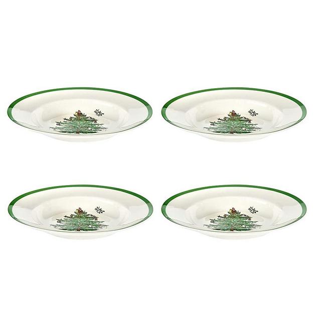 Spode Christmas Tree Soup Plate, Set of 4