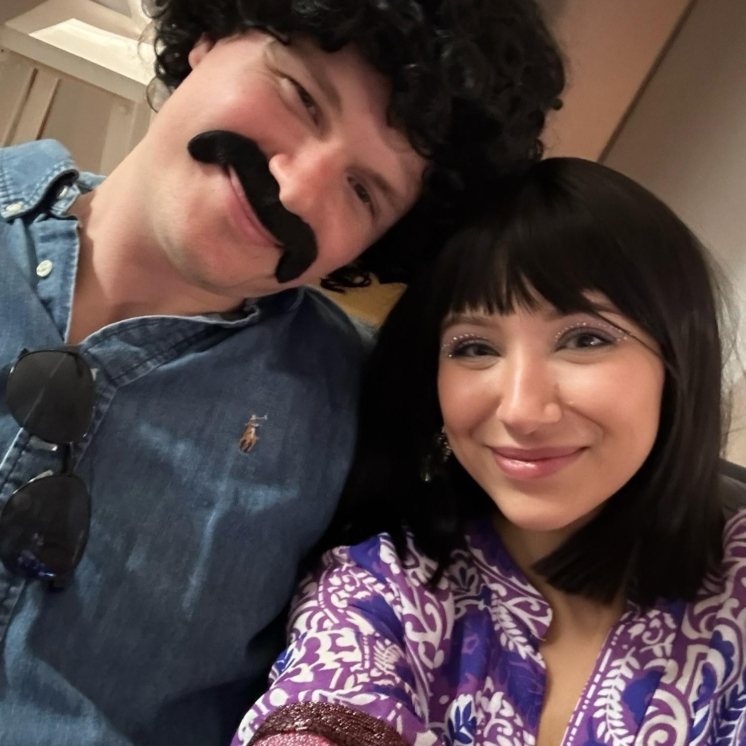 Our first picture together <3 wig party