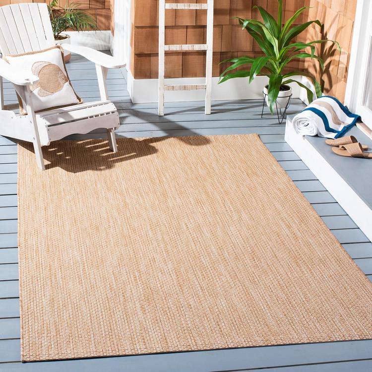 Safavieh Courtyard Carolann Indoor/ Outdoor Rug - 9' x 9' Square - Natural/Cream