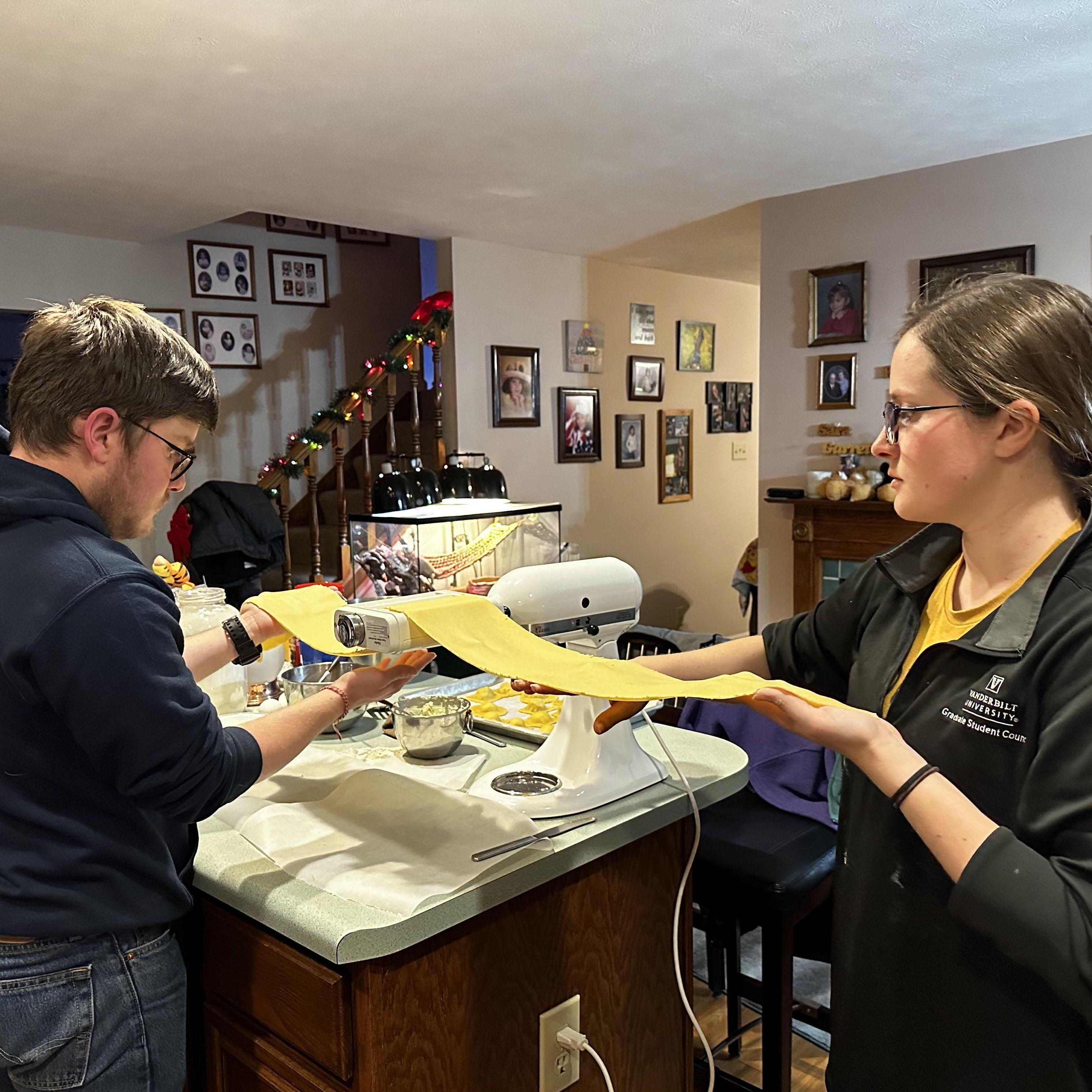 January 2024: Will and Nicole welcome in the New Year by making pasta with Nicole's family.