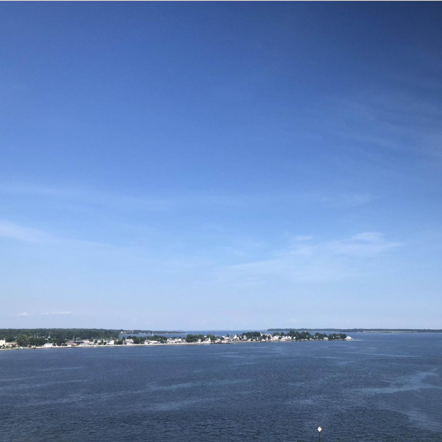 A view of Solomons from the Patuxent River Bridge.