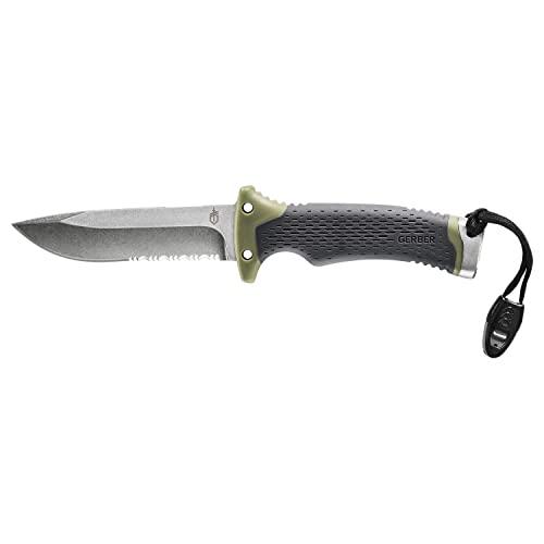 Gerber Gear Ultimate Knife, Fixed Blade Survival Knife with Firestarter [31-003941], Green