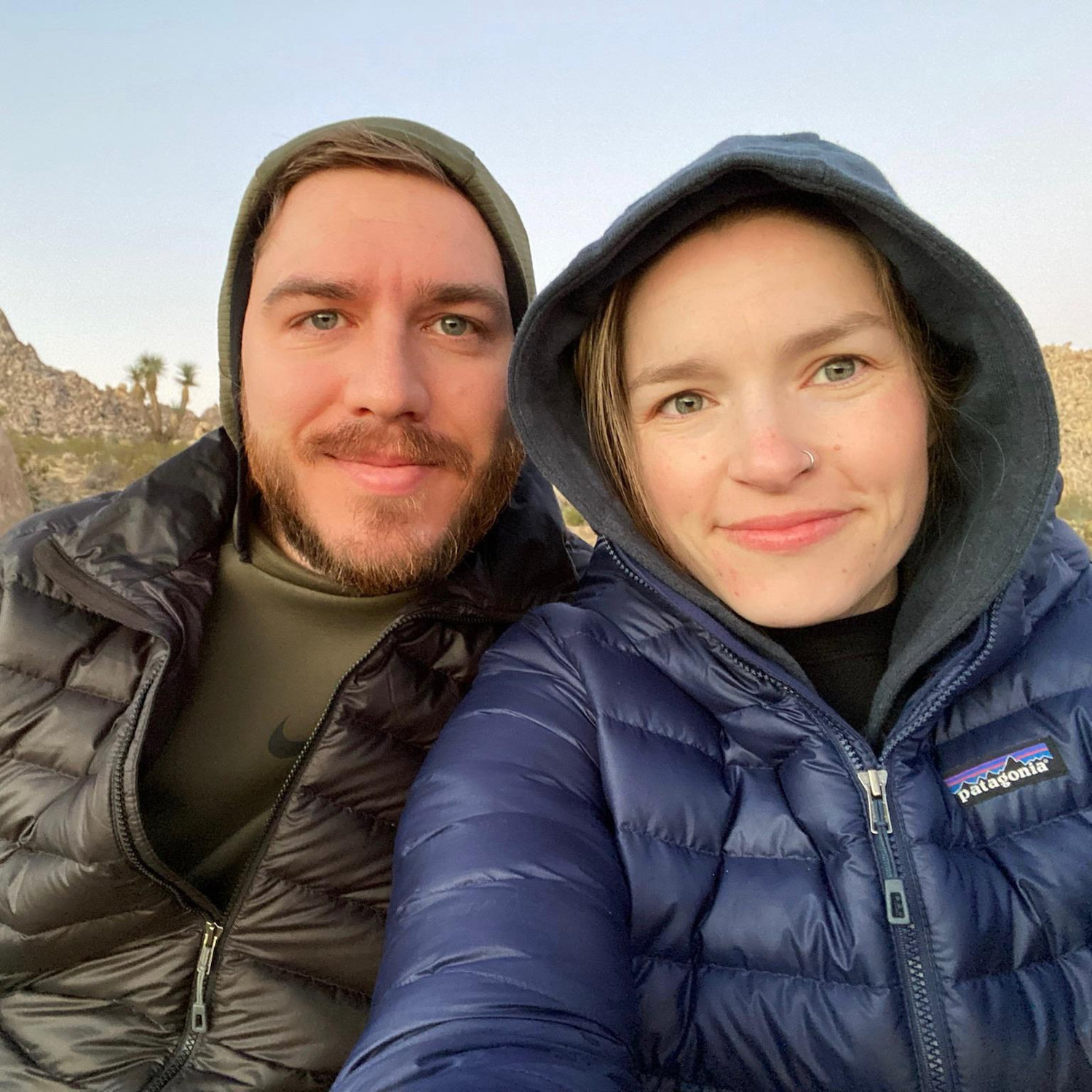 The next day we woke up to watch the sunrise over the desert.