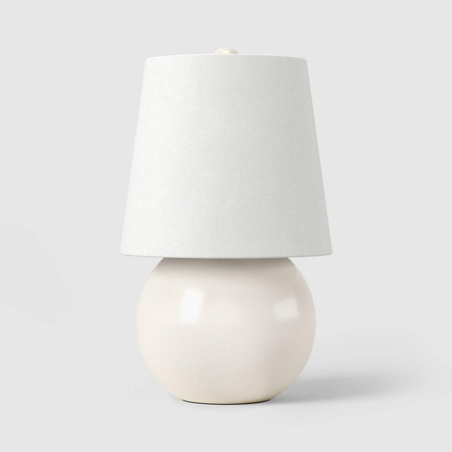 Mini Ceramic Lamp with Finial New Ivory - Room Essentials™