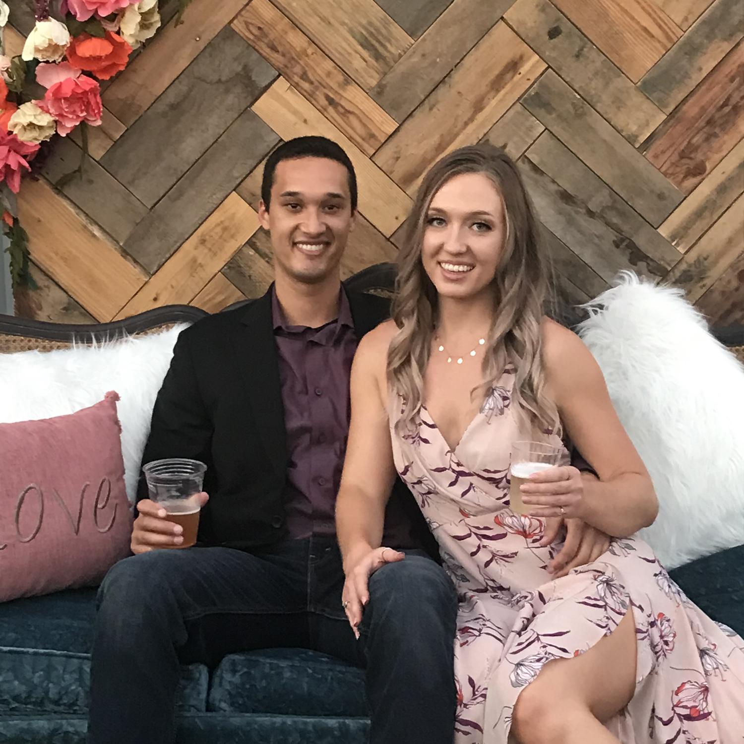 2020 - The start of many wedding couch pictures.