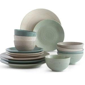 Sango Siterra Artist's Blend 16-Piece Stoneware Dinnerware Set - Overstock - 26890692