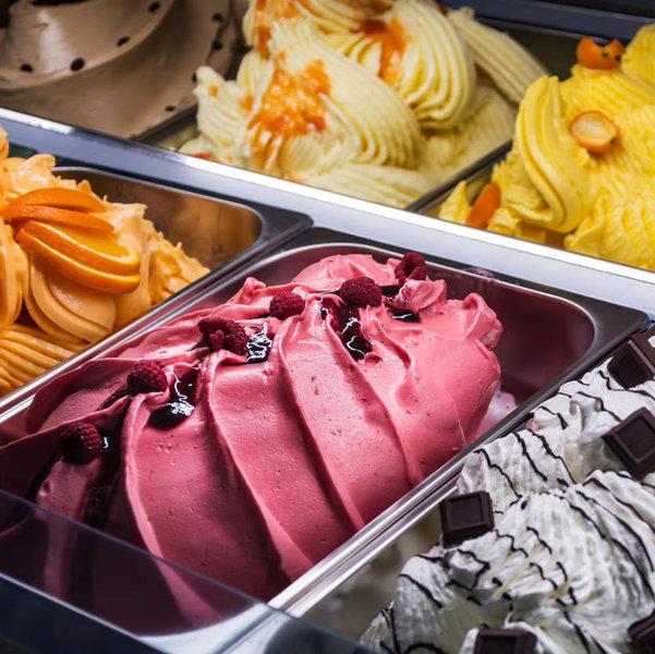 Gelato Stop on our Honeymoon