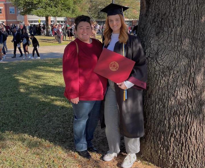 Kara and Bailey at Bailey’s college graduation in 2022