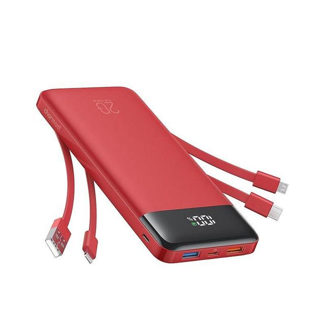 Charmast 20000mAh Portable Charger with 4 Built-in Cables & 6 Outputs, 20W Power Bank Fast Charging - USB C External Battery Pack for iPhone 16 15 14, Android, iPad, Tablet & More (Travel Essential)