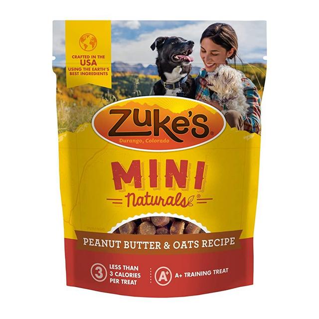 Zuke's Mini Naturals Training Dog Treats Peanut Butter and Oats Recipe - 16 Oz Bag