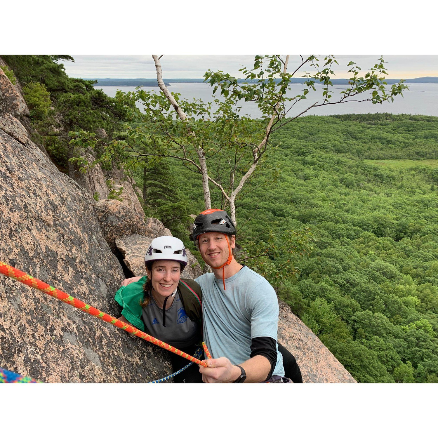 Rock climbing in Acadia