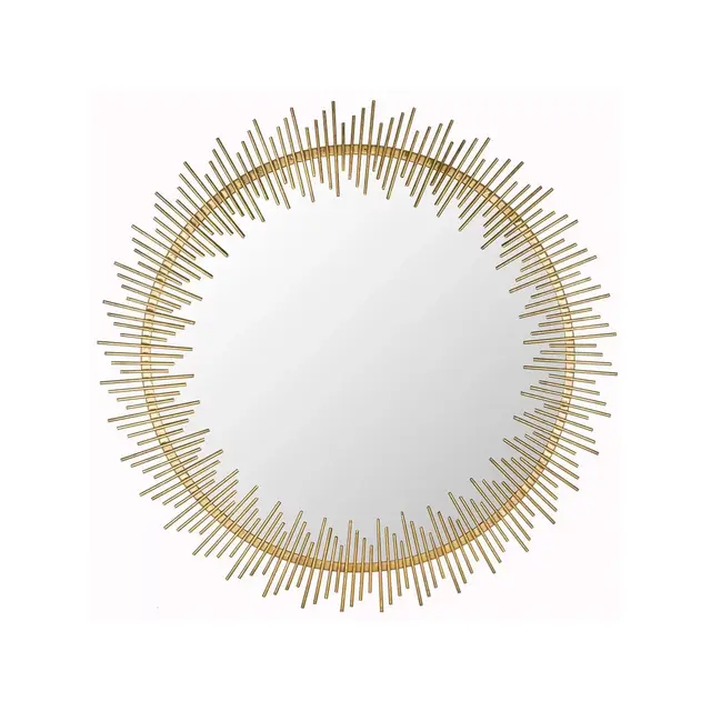 Sunray Circle Mirror - Antique Gold - Safavieh.