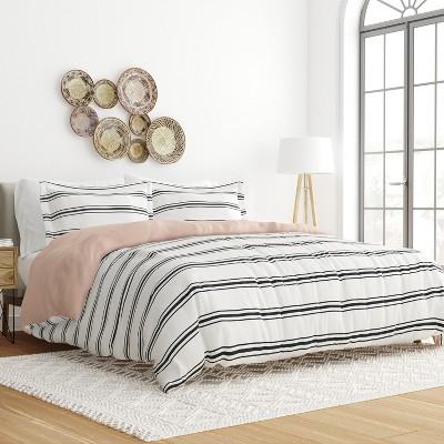Stripe Pattern Premium Ultra Soft Duvet Cover Set, Easy Care - Becky Cameron (Shams Included)