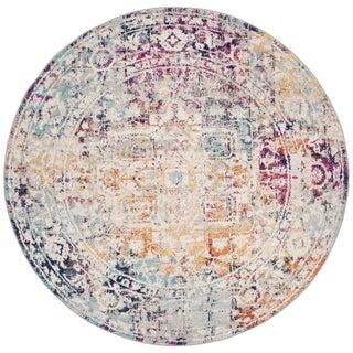 Safavieh Madison Vintage Oriental - Ivory / Aqua Rug - 6'7" x 6'7" Round