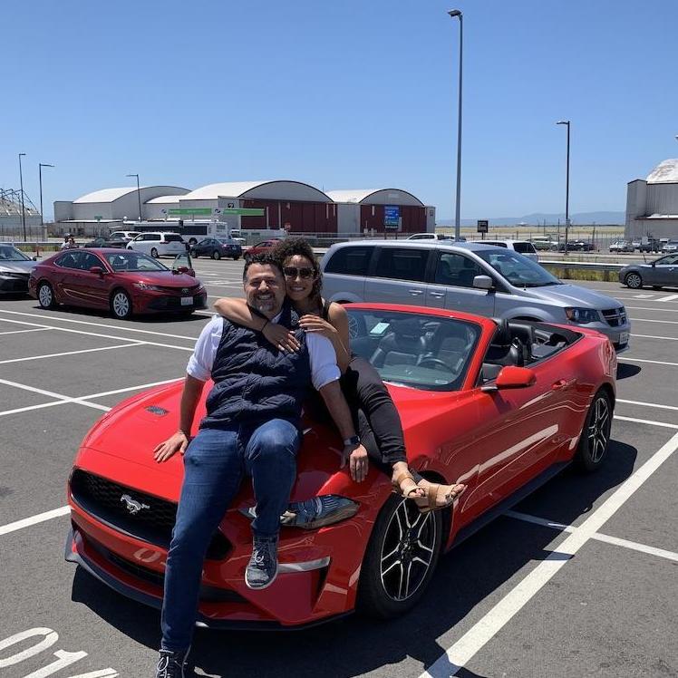 Always rent the red convertible...