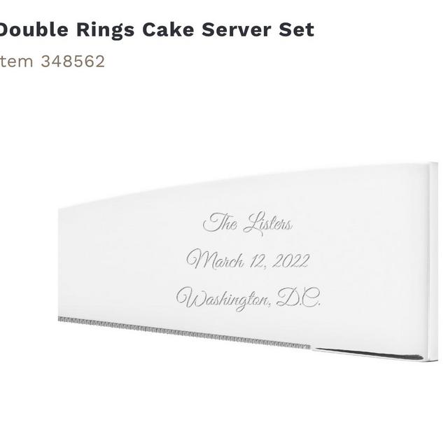 Double Rings Cake Server Set