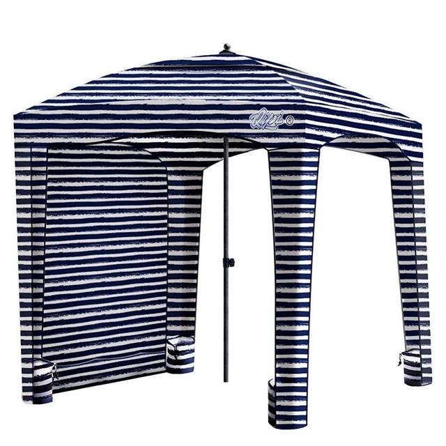 Qipi Beach Cabana - Easy to Set Up Canopy, Waterproof, Portable 6' x 6' Beach Shelter, Included Side Wall, Shade with UPF 50+ UV Protection, Ultimate Sun Umbrella - for Kids, Family & Friends