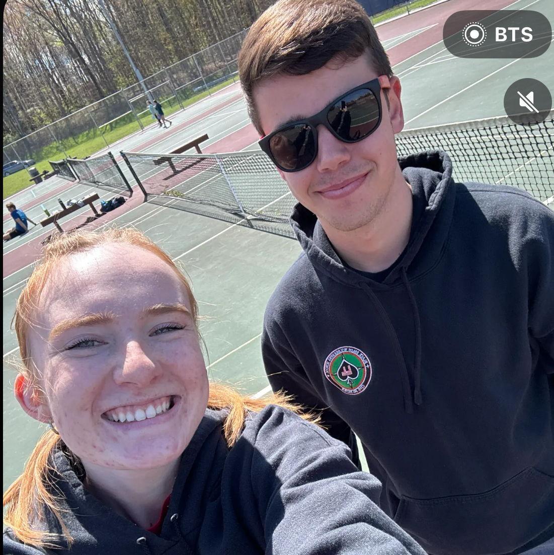 Our pickleball date and our first picture together! Thank you BeReal.