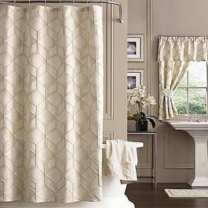 J. Queen New York 72-Inch x 72-Inch Horizons Shower Curtain in Ivory