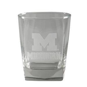 RFSJ University of Michigan Etched Rocks Glass