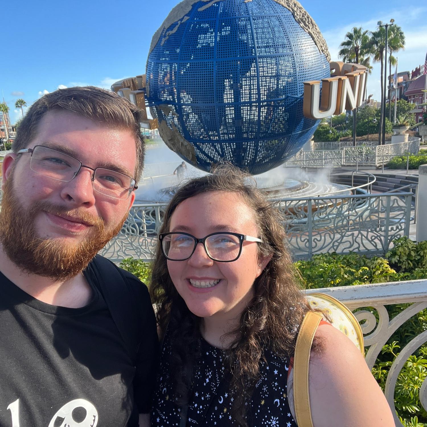 Our first vacation together. We went to Universal Studios and Daytona beach.