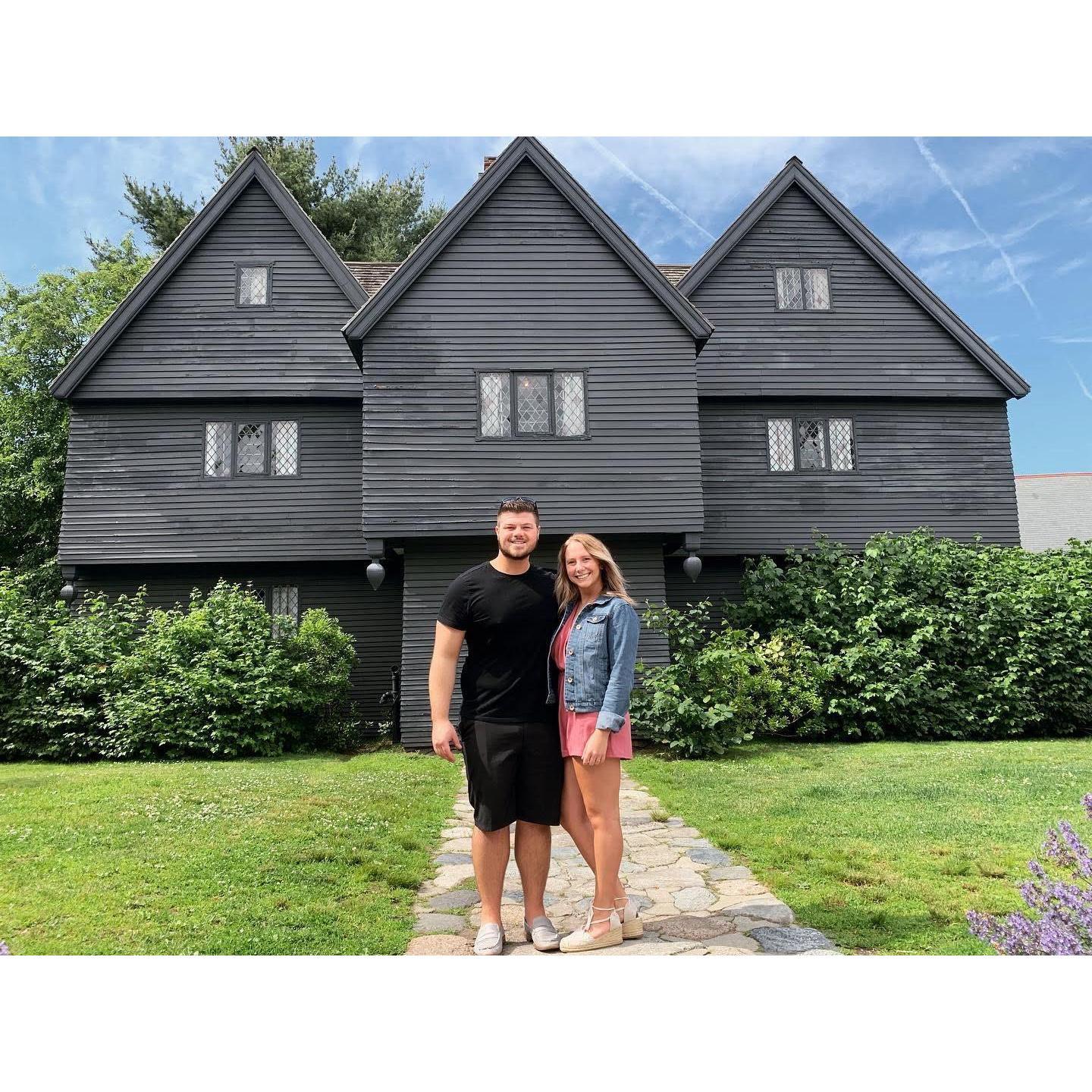 June 17, 2019
Salem, MA in front of the well know Witch House.