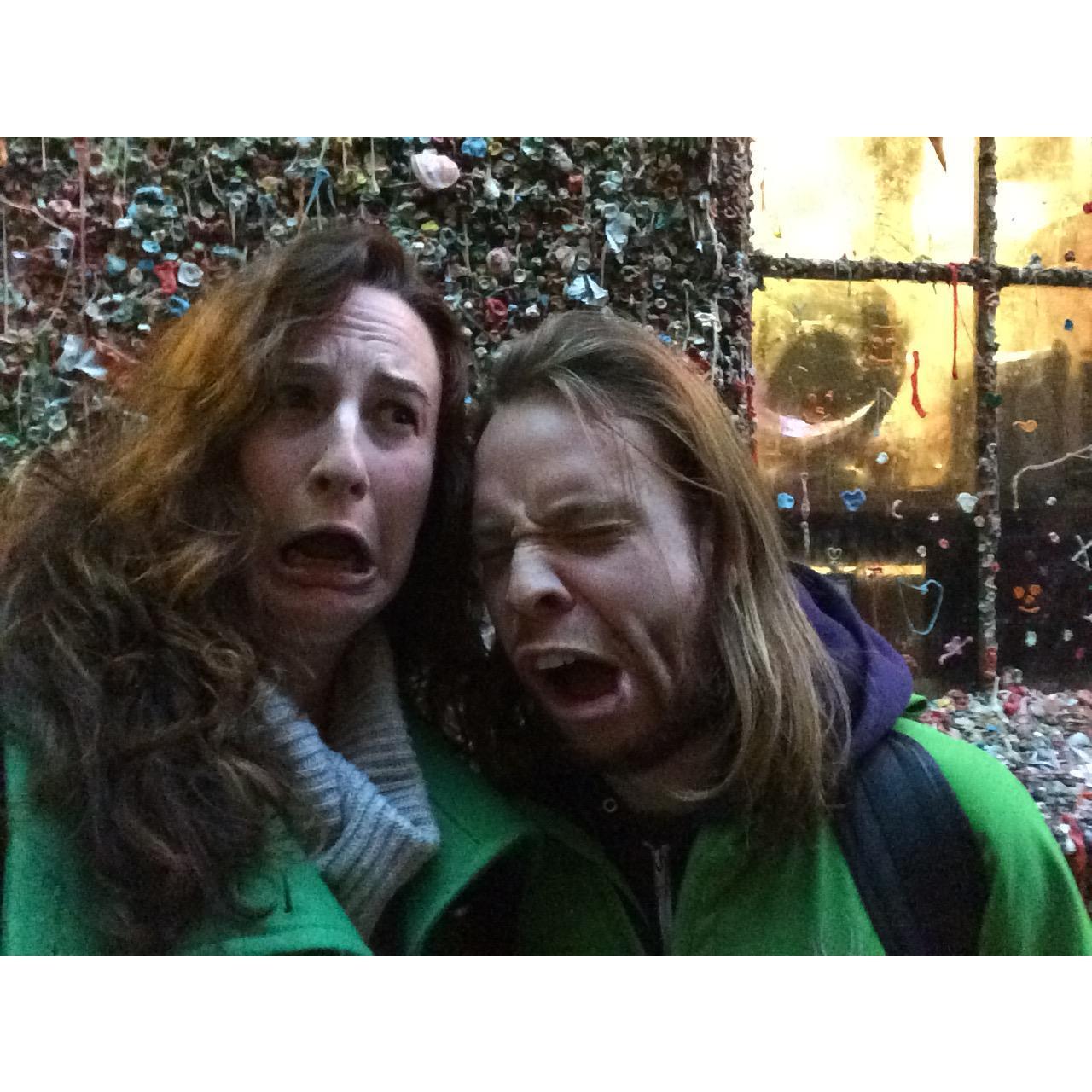 Appreciating public gum art in Seattle, the first months of our long-distance relationship.