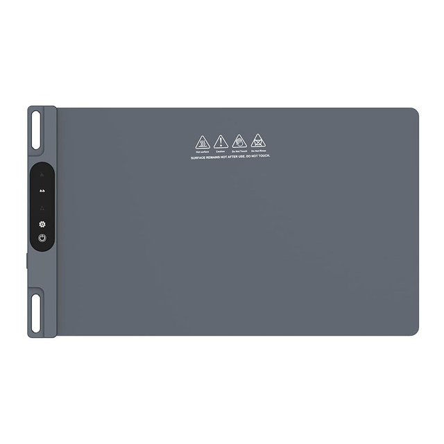OMEO Portable Electric Warming Tray, Foldable Food Warming Mat for Countertop with 3 Temperature Setting, 1-4 hours Timer and Auto Shut-off, Silicone Heating Mat for Food, Kitchen, Party Buffet(Grey)