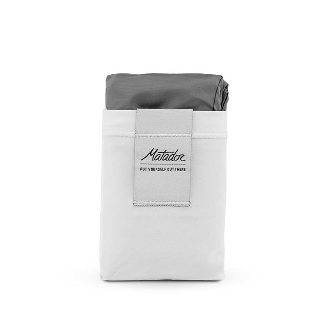 Matador Pocket Blanket 4.0 - White (Seats 2-4); Foldable Picnic Blanket, Concert Blanket and Festival Blanket; Sand Proof Beach Blanket with Stakes; Picnic Tarp, and Outdoor Blanket for Grass