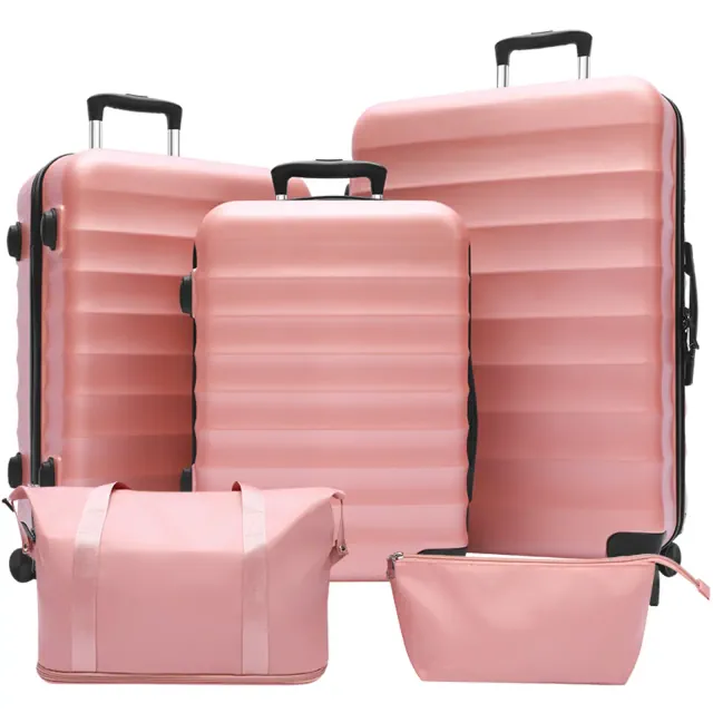 SKONYON Luggage Set 3 Piece Hardshell Suitcase with TSA Lock Spinner Wheels Lightweight Carry on Luggage