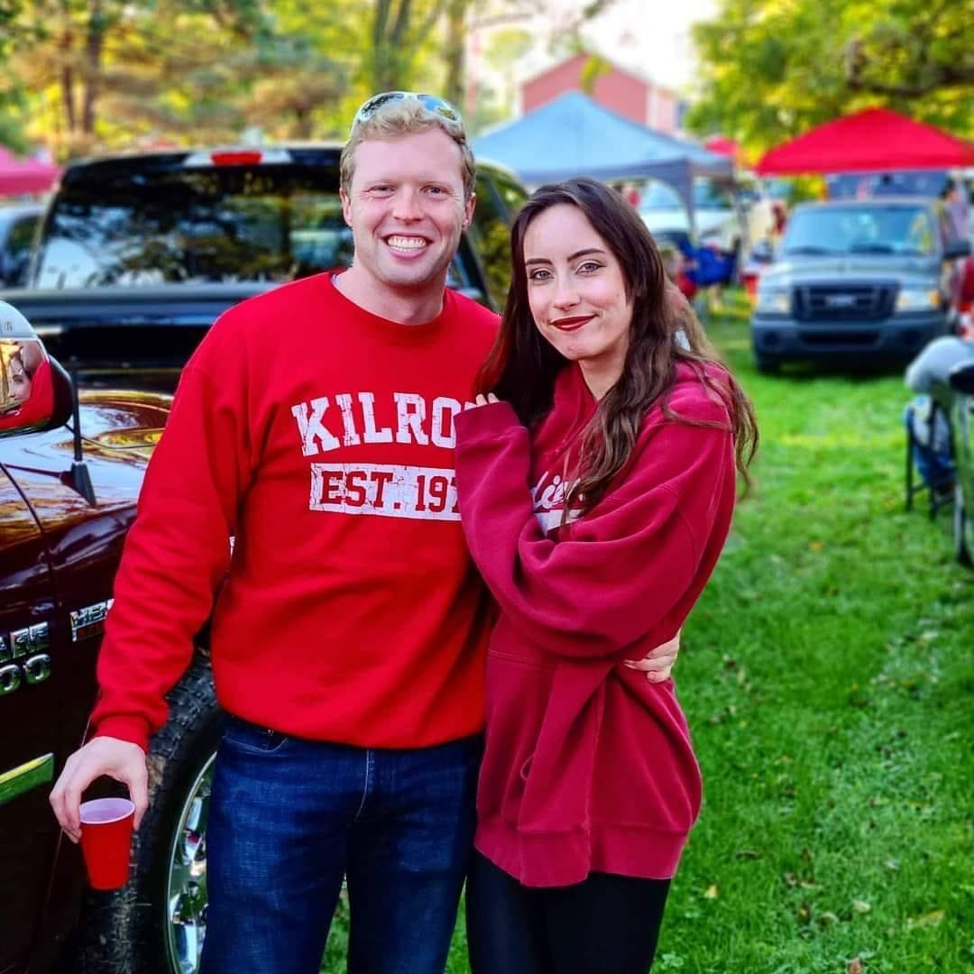 Riley and Anna partake in a tailgate during IU Homecoming during the Fall of 2021.