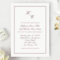 Abbey Frame Letterpress | Black | Zola Wedding Invitations