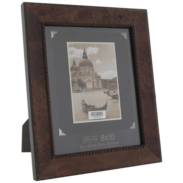 Walnut Beaded Wood Veneer Frame - 8" x 10"