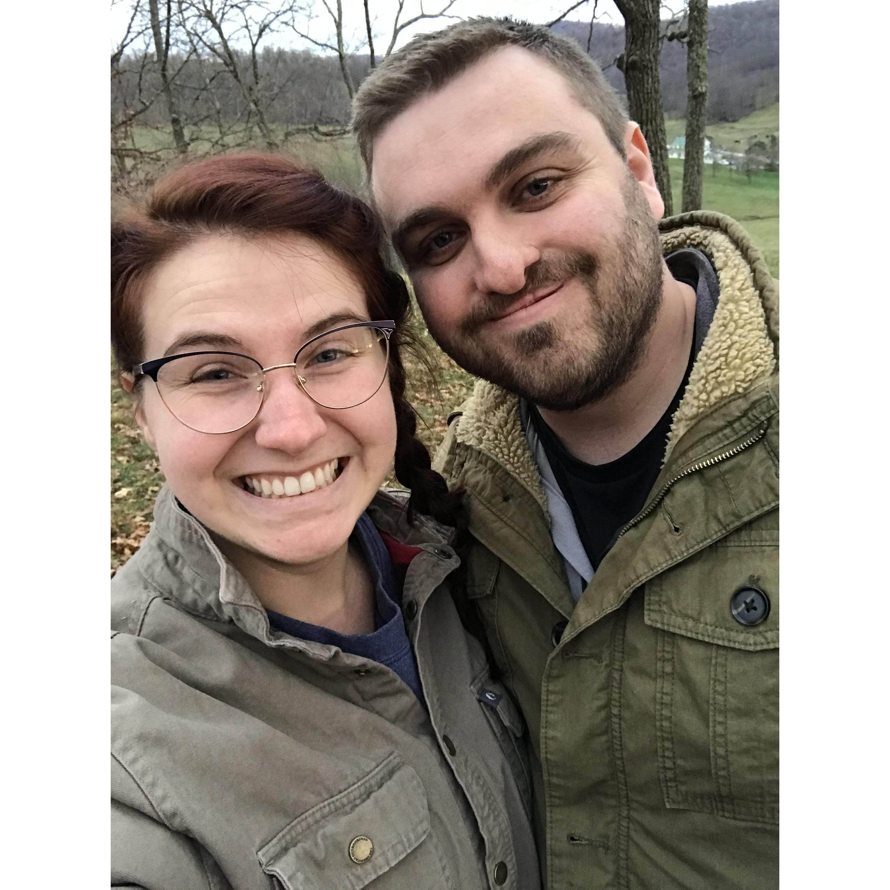 Moments before Mark popped the question! Aryn had NO idea what was coming...