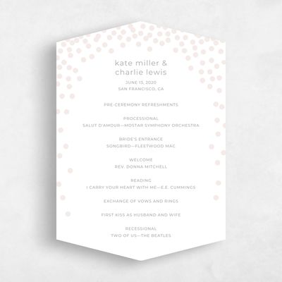 White Diamond Wedding Program - Interstellar Edge