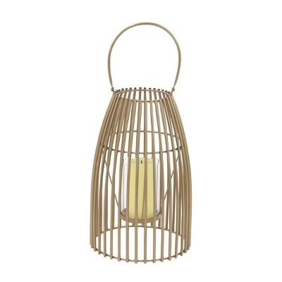 Modern Iron/Glass Decorative Caged Candle Holder - Olivia & May