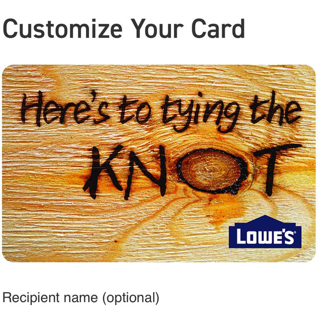 Lowe’s gift card- any amount