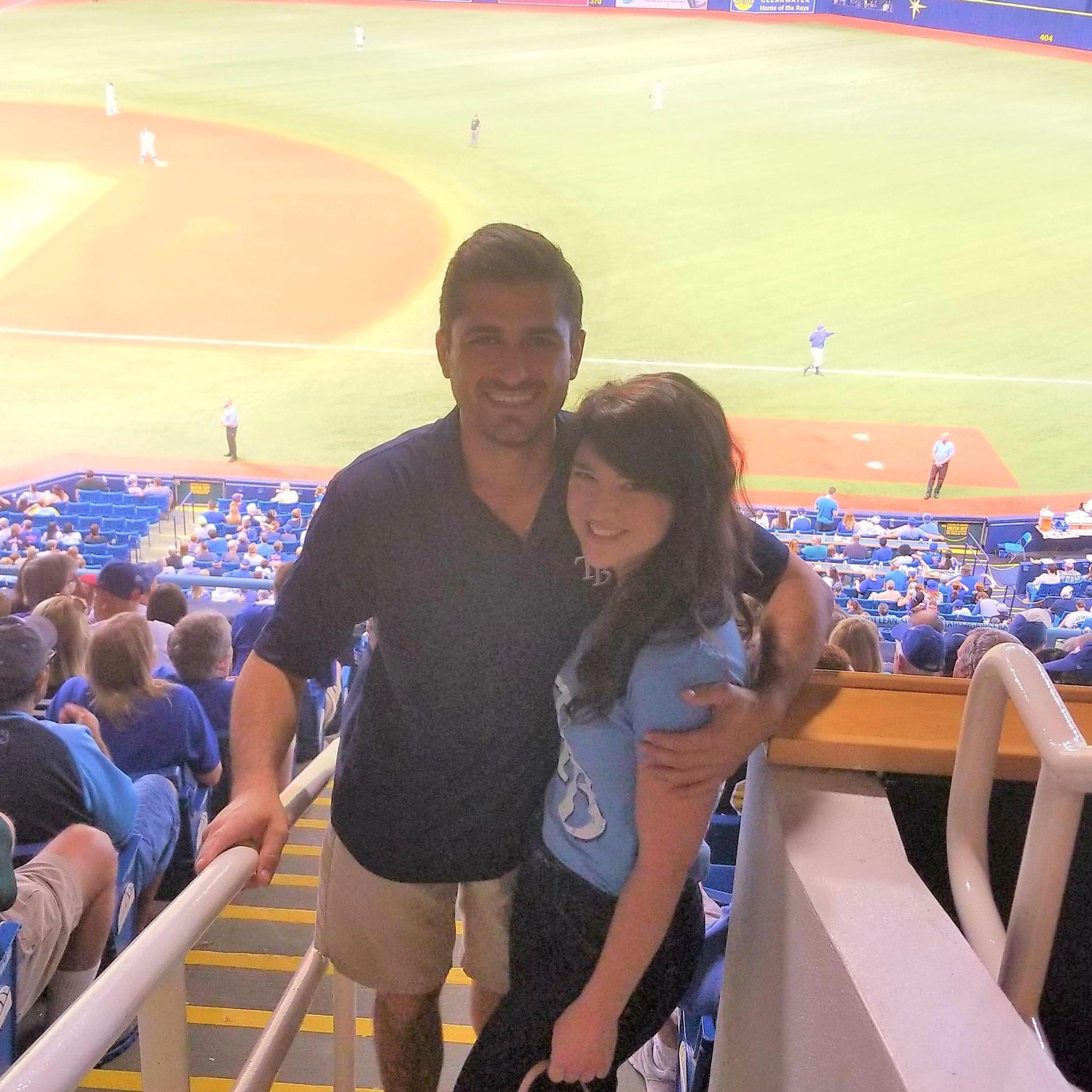 First baseball game together and our second date. We had only known each other for 3 weeks <3