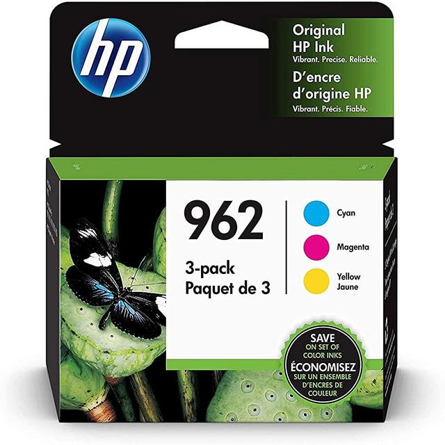 HP 962 | 3 Ink Cartridges | Cyan, Magenta, Yellow | 3HZ96AN, 3HZ97AN, 3HZ98AN